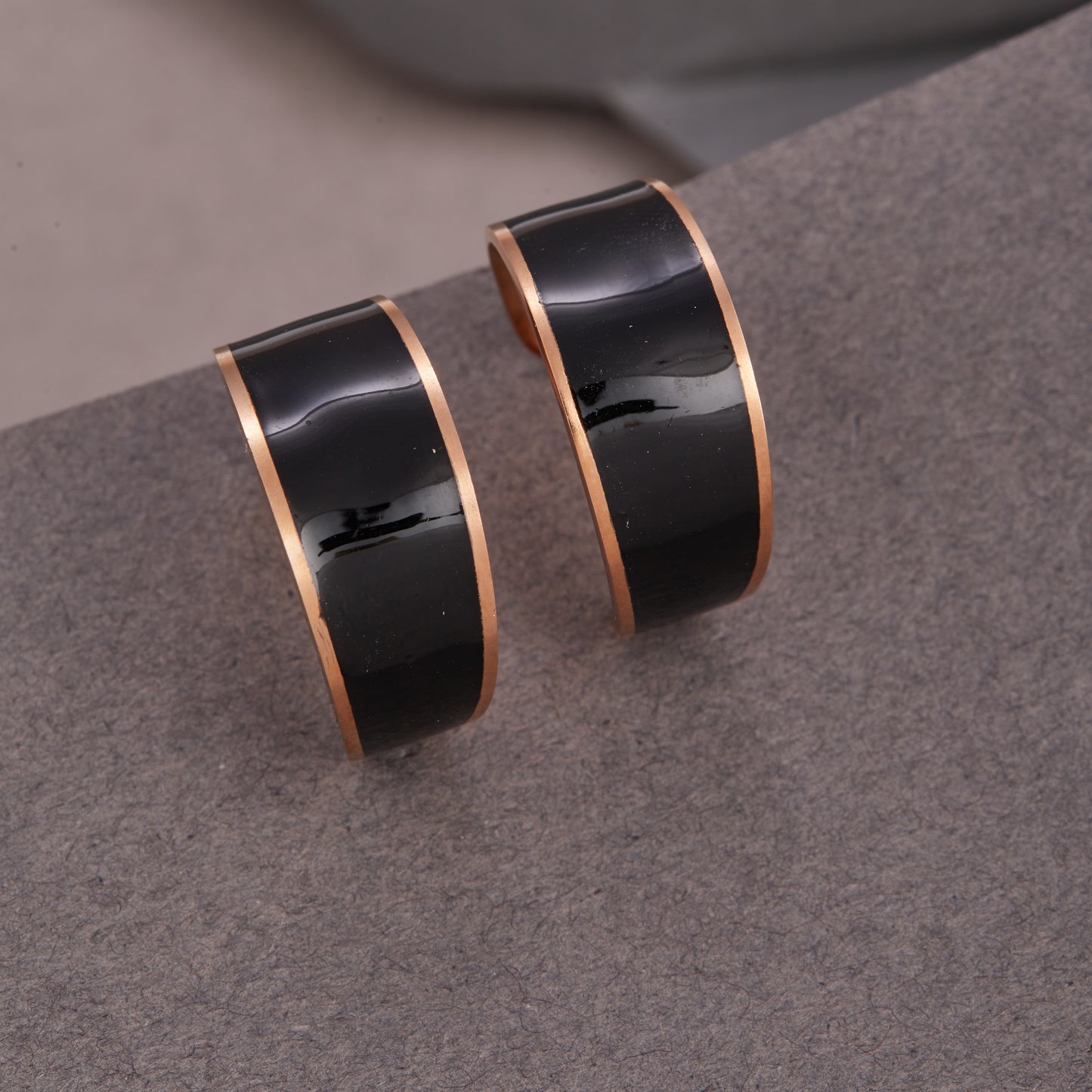 black earrings