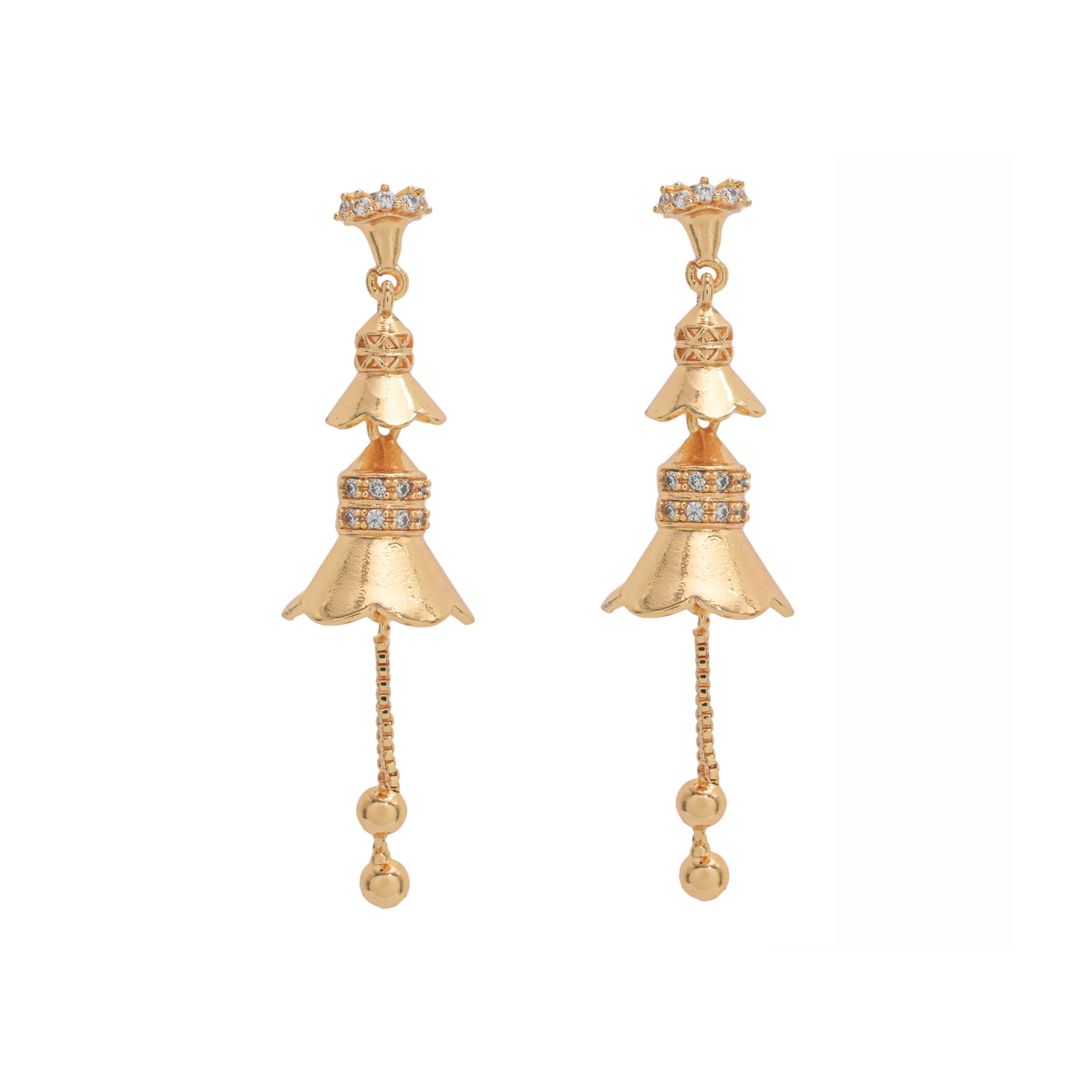 gold drop earrings