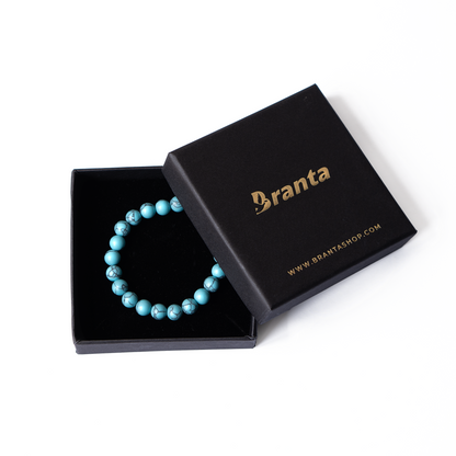 Spiritual Turquoise Blue Crystal Bracelet For Men