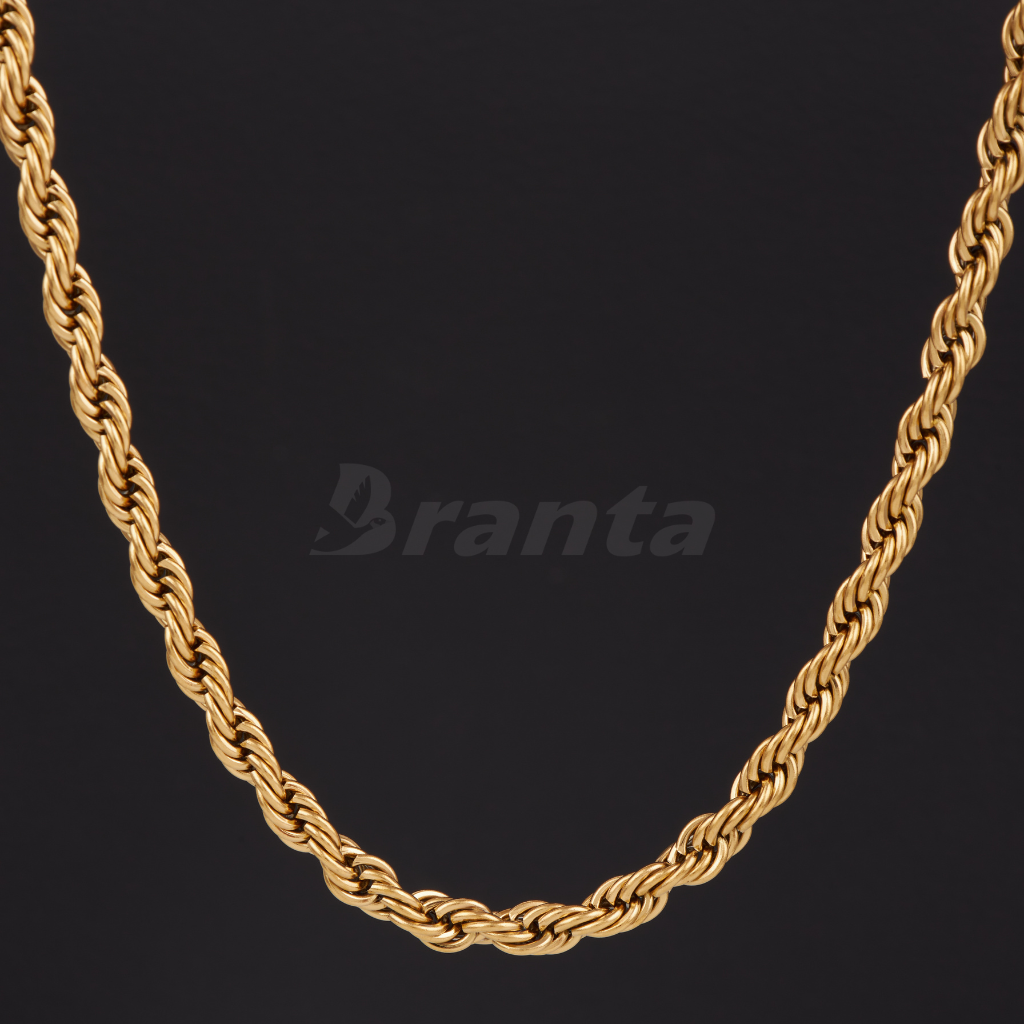 Gold Plated Rope Chain For Men Inch) - Main Image