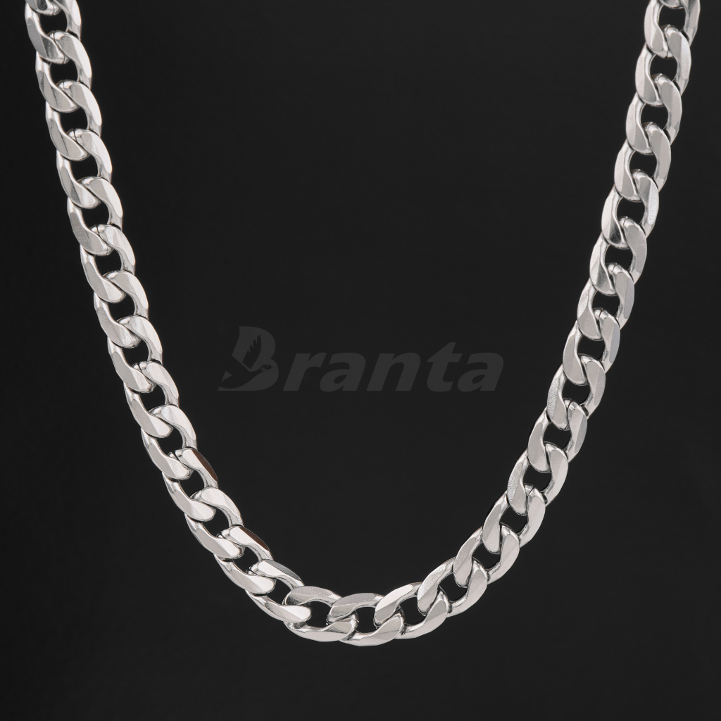 Silver Stainless Steel Curb Chain For Men Inch)