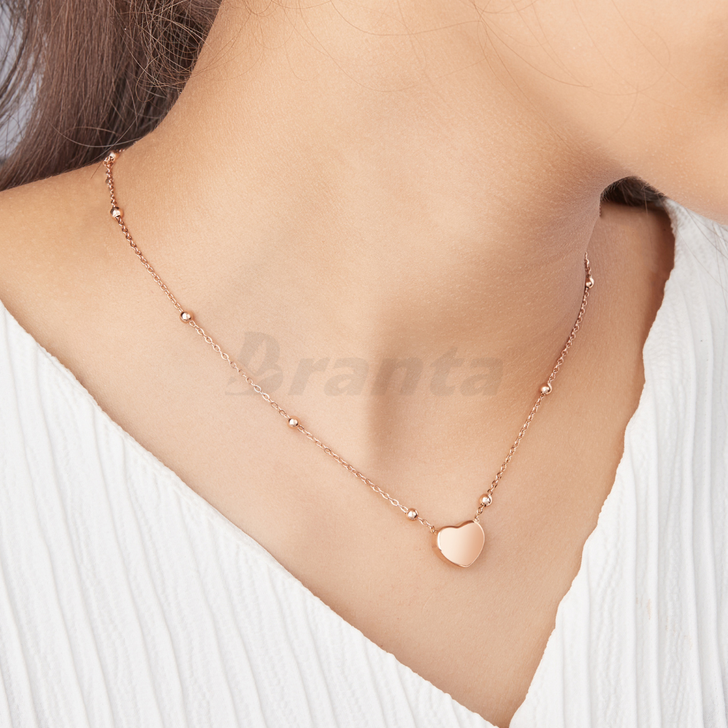 Rose gold deals stainless steel necklace