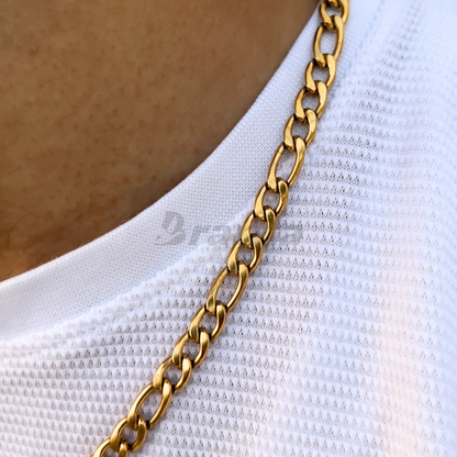 Fancy Gold Curb Chain Necklace For Men