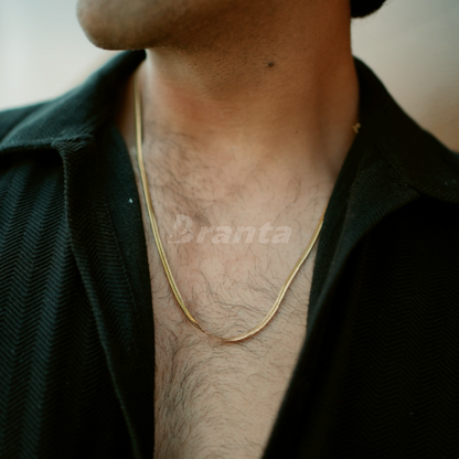 Gold Plated Snake Chain For Men (21.5 Inch)