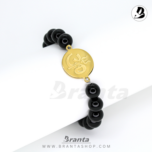 om design black stone bracelet
