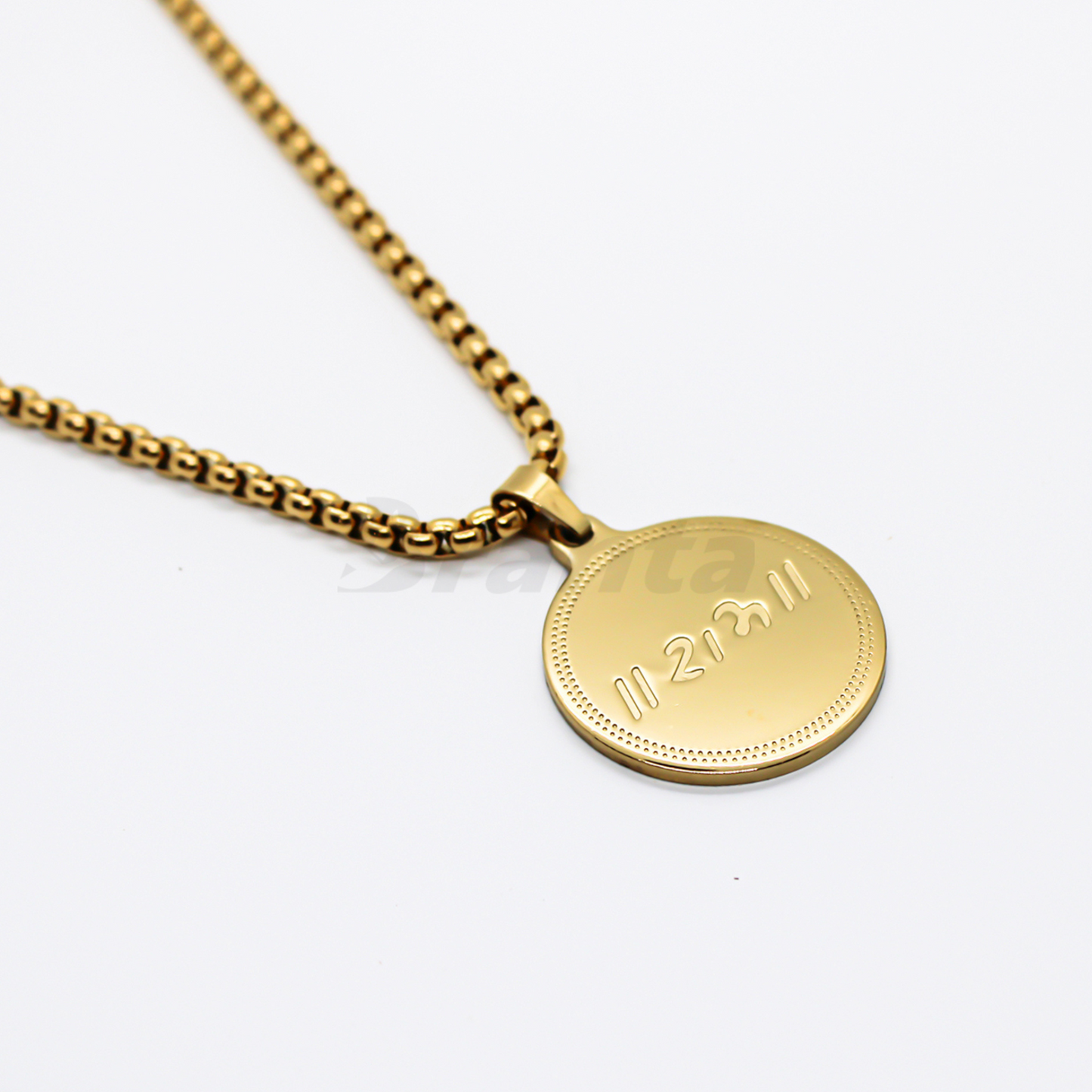 Ram Pendant Gold Stainless Steel Necklace Chain For Men (24 Inch)
