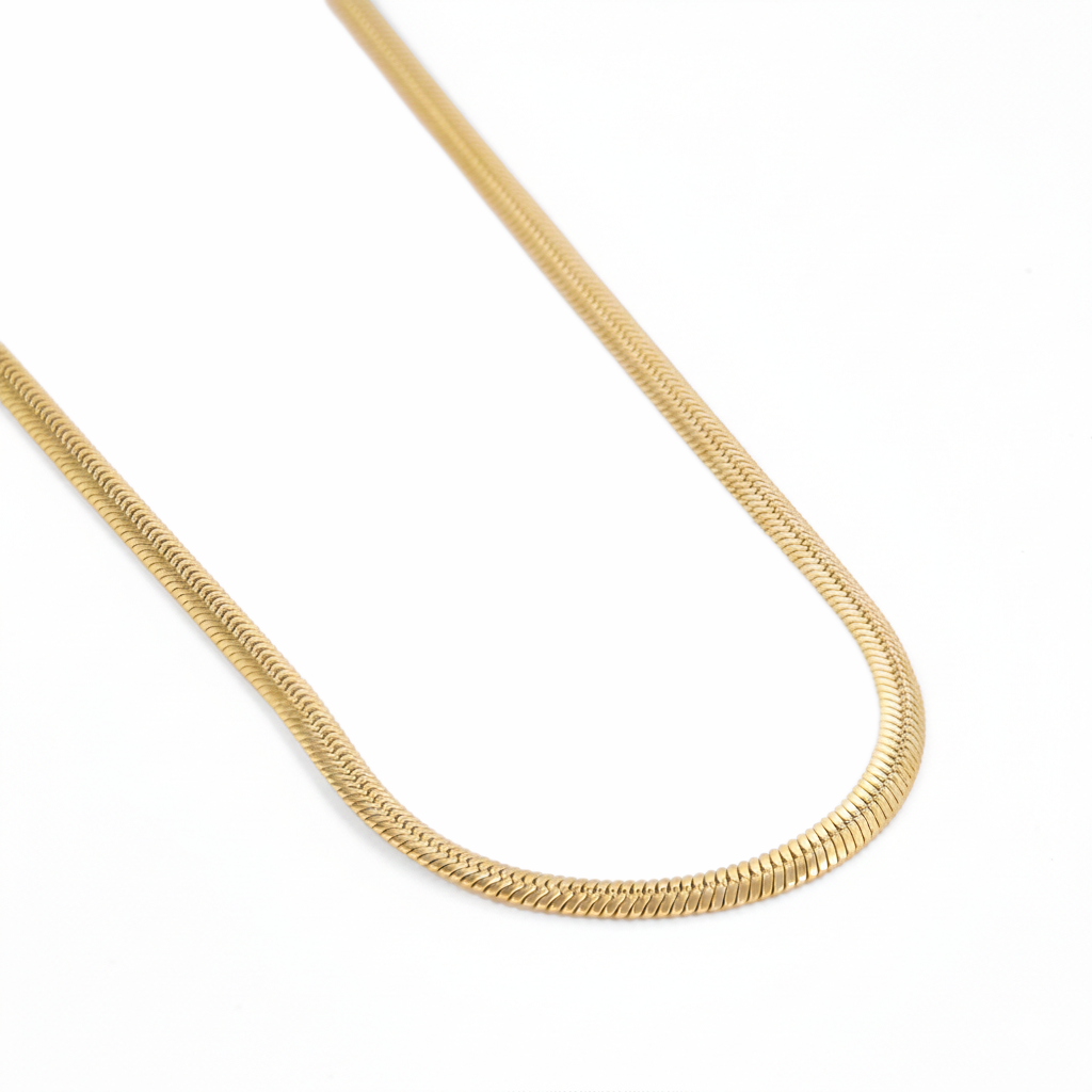 Gold Plated Snake Chain For Men (21.5 Inch)