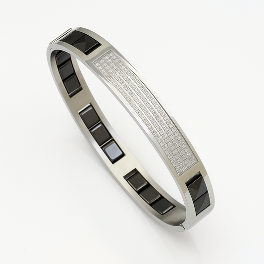 diamond silver bracelet for men