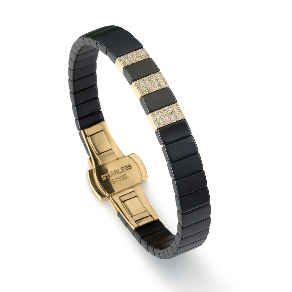 Luxury Men’s Ceramic Stainless Steel Bracelet