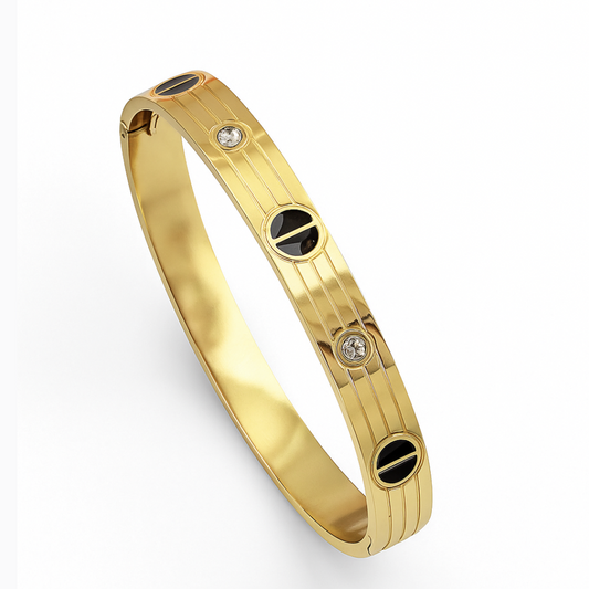 Black & Gold Harmony Bracelet For Men