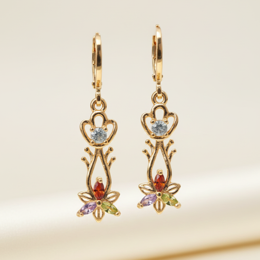 Colorburst Diamond Bali Earrings