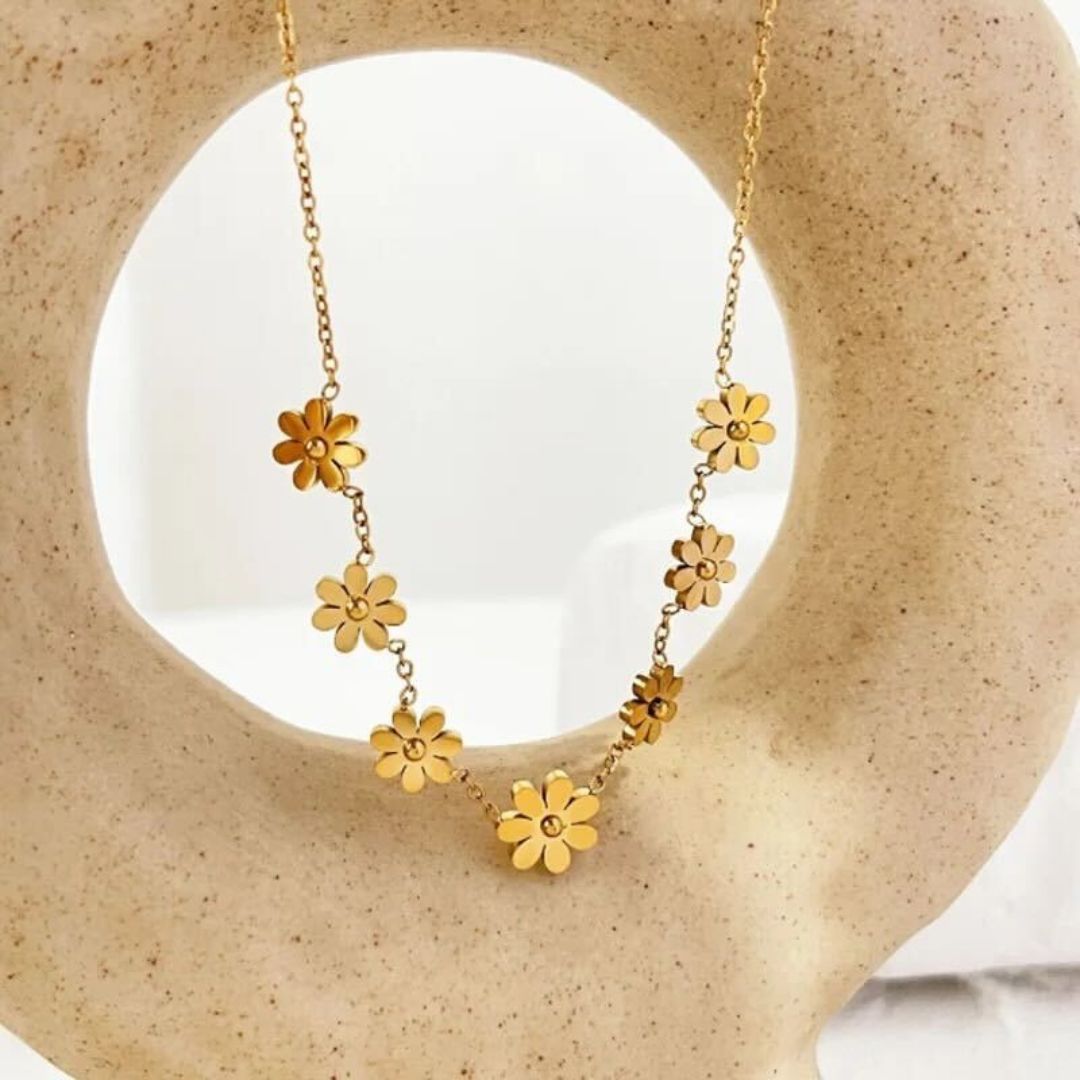 Buy Gold Daisy Flower Necklace For Women Brantashop
