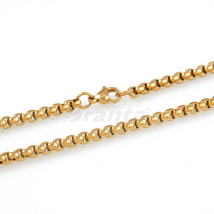 Divine Tirupati Balaji Pendant Gold Stainless Steel Necklace Chain For Men (24 Inch)