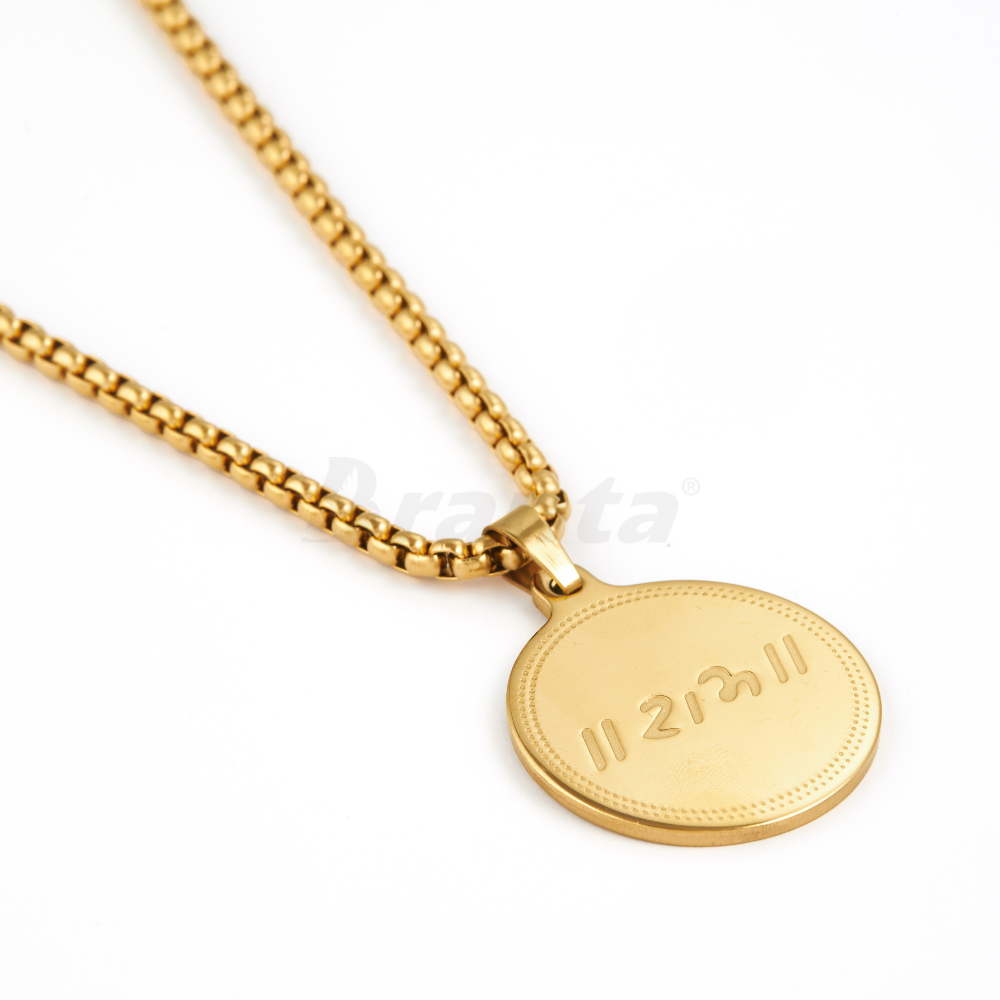 Ram Pendant Gold Stainless Steel Necklace Chain For Men (24 Inch)
