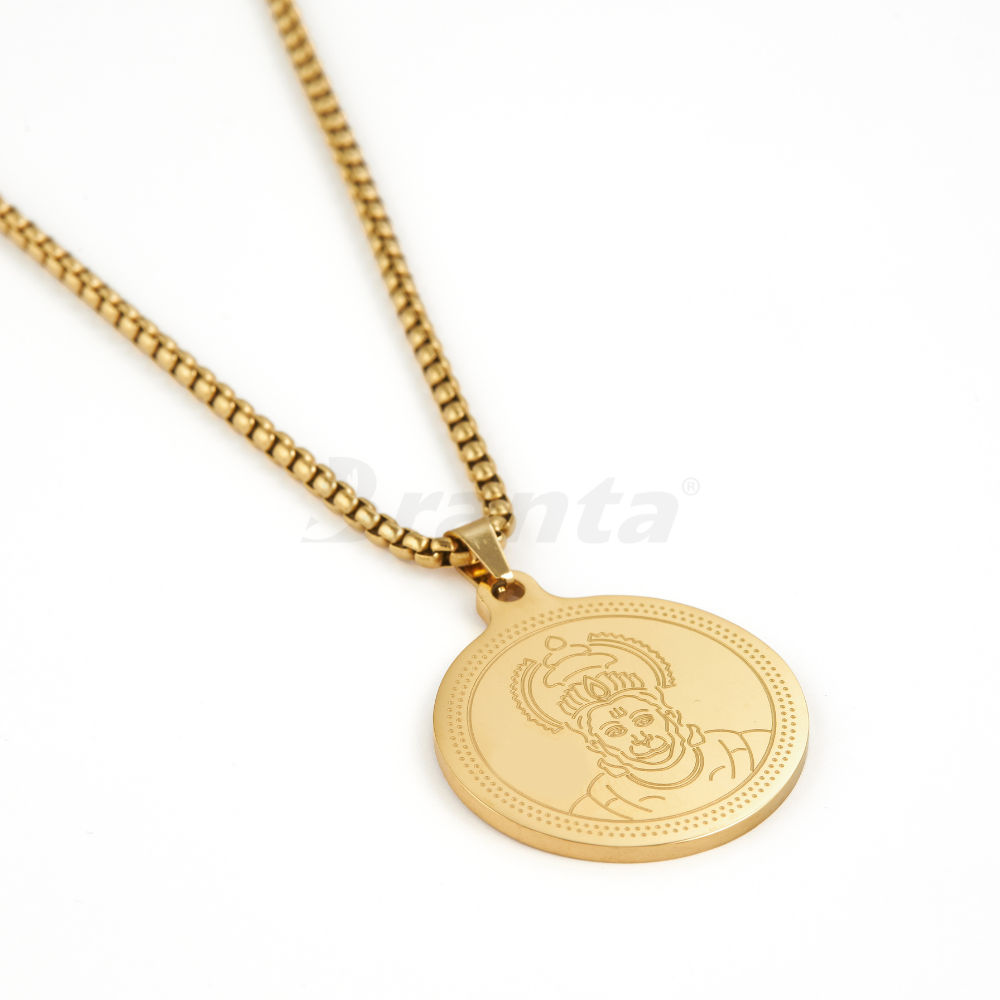 Buy Hanuman Design Gold Pendant Chain For Men Online- Branta