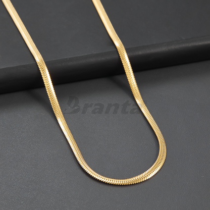 Gold Plated Snake Chain For Men (21.5 Inch)