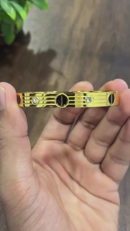 Black & Gold Harmony Bracelet For Men