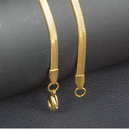 Gold Plated Snake Chain For Men (21.5 Inch)