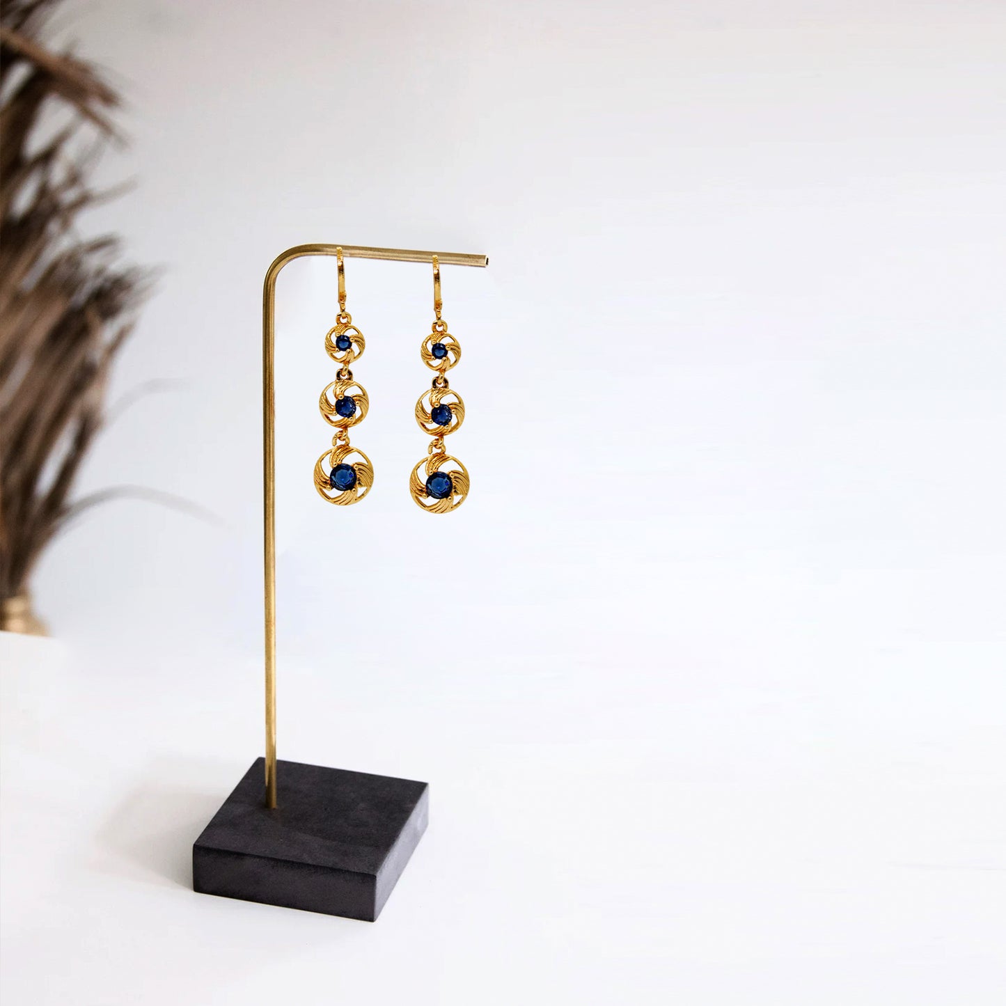 gold drop earrings