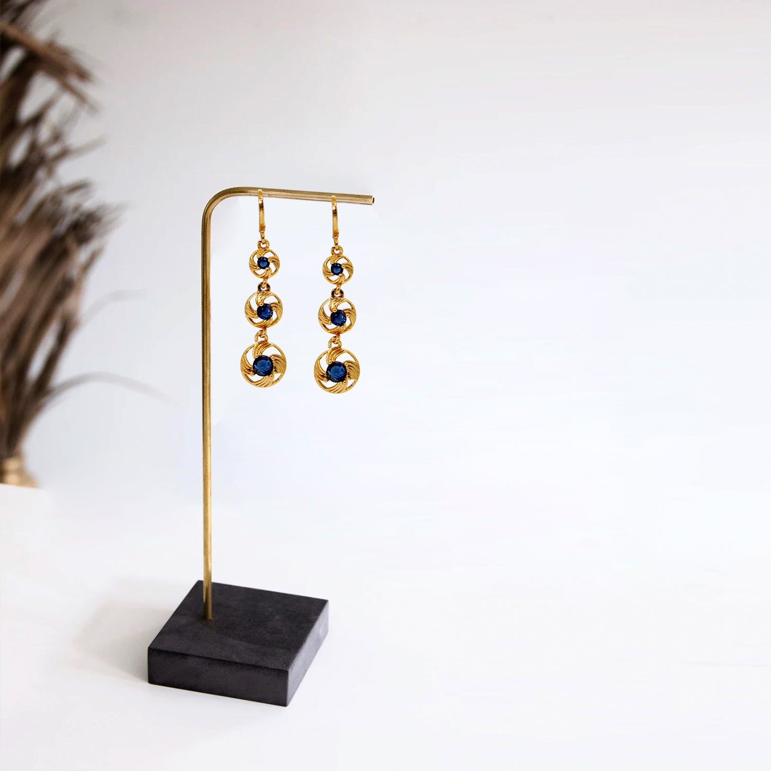 gold drop earrings