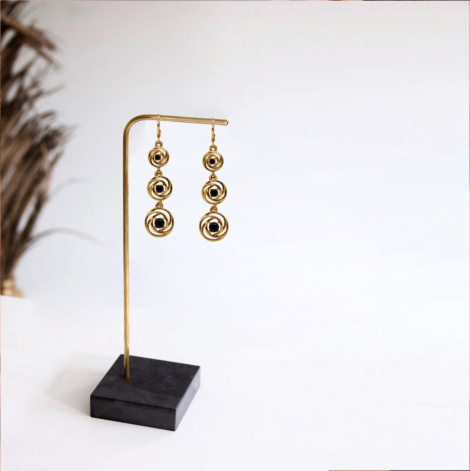 gold drop earrings