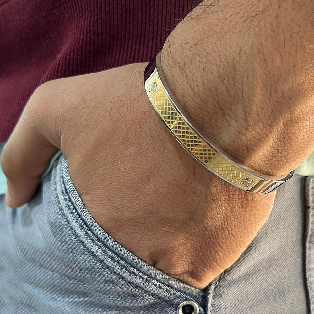 silver kada for men