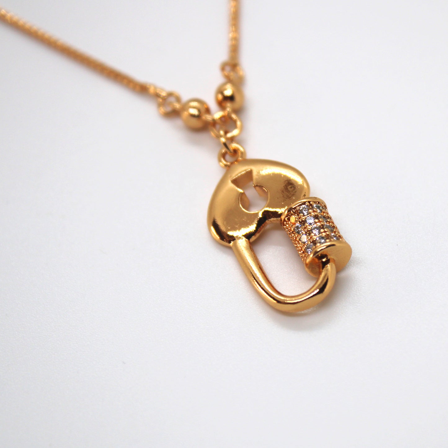 Heart Lock Pendant with Box Chain For Women