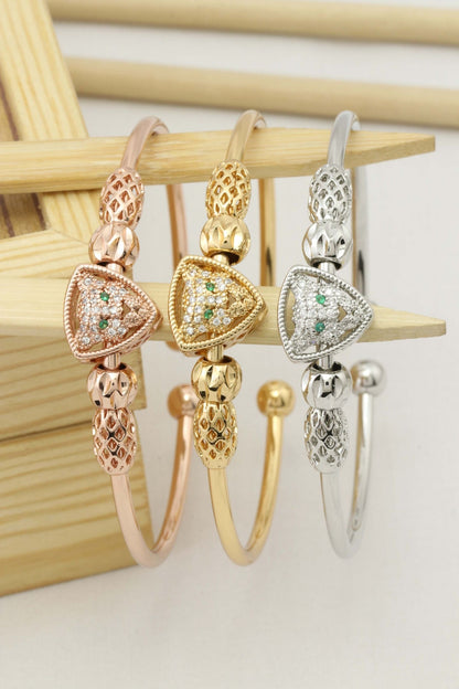 Leopard Face Stainless Steel Bracelet for Women