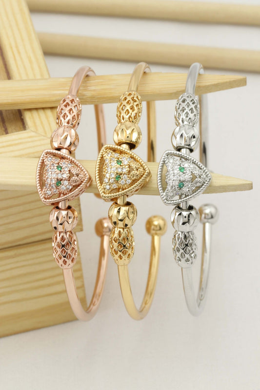 Leopard Face Stainless Steel Bracelet for Women