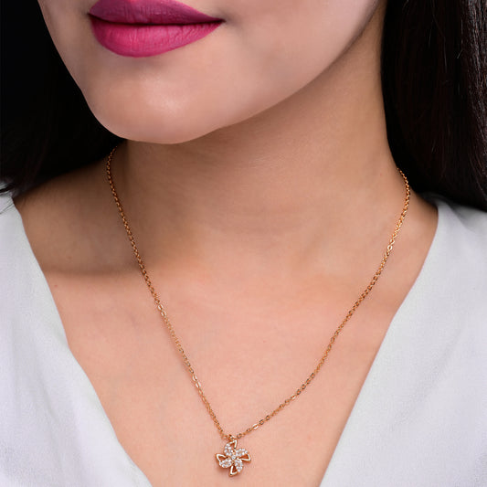 Trendy Spinning Diamond Pendant Necklace For Women
