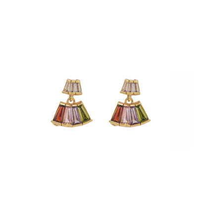 multicolor diamond earrings