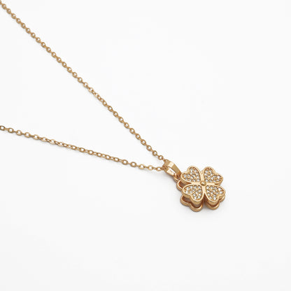 Spinning Diamond Heart Pendant Necklace For Women