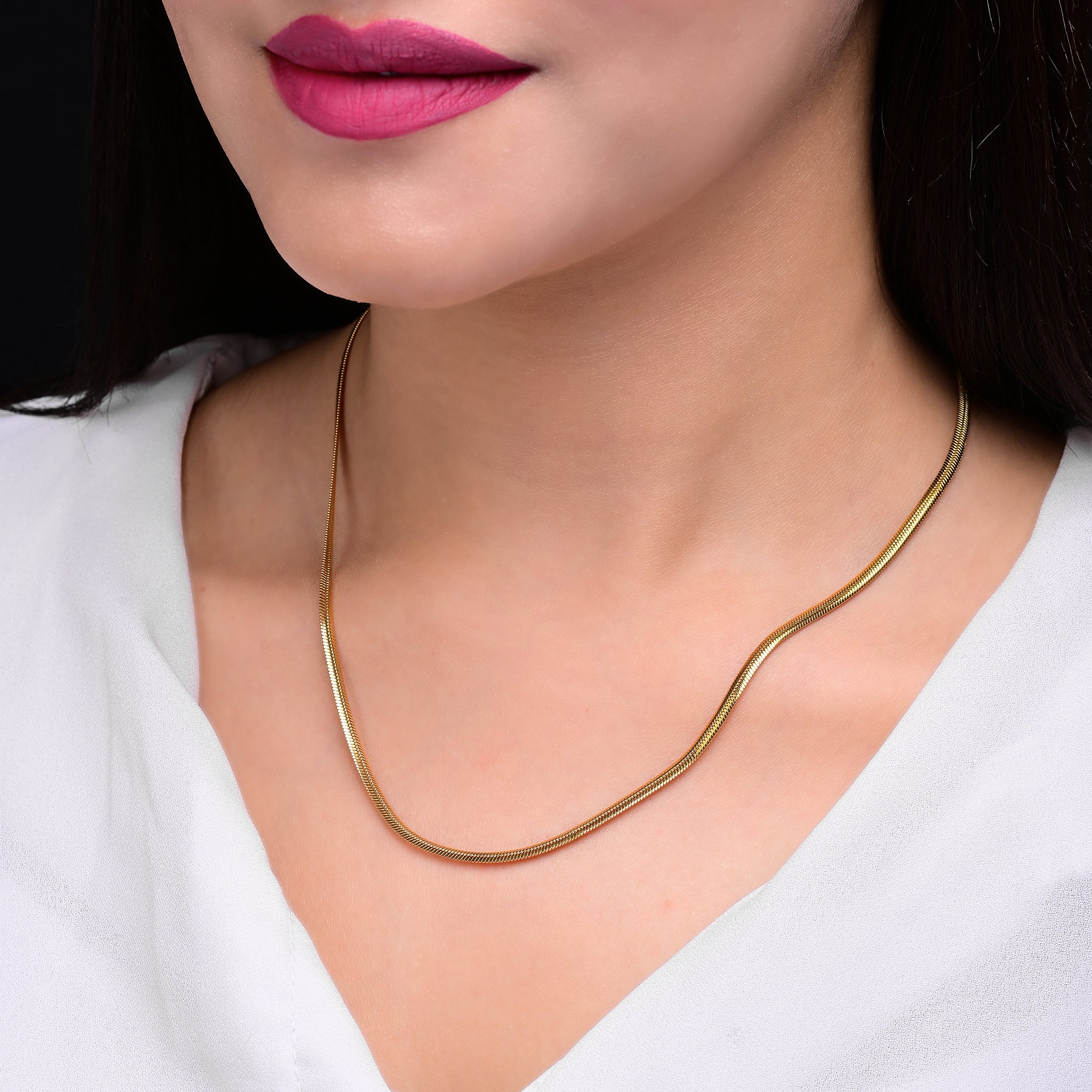 Buy Single Loose Snake Necklace '' Ofis '' Handmade BRASS Metal in Gold-plated  18K/ Gold Choker Collar Necklace/ Minimal Gold Choker Online in India - Etsy