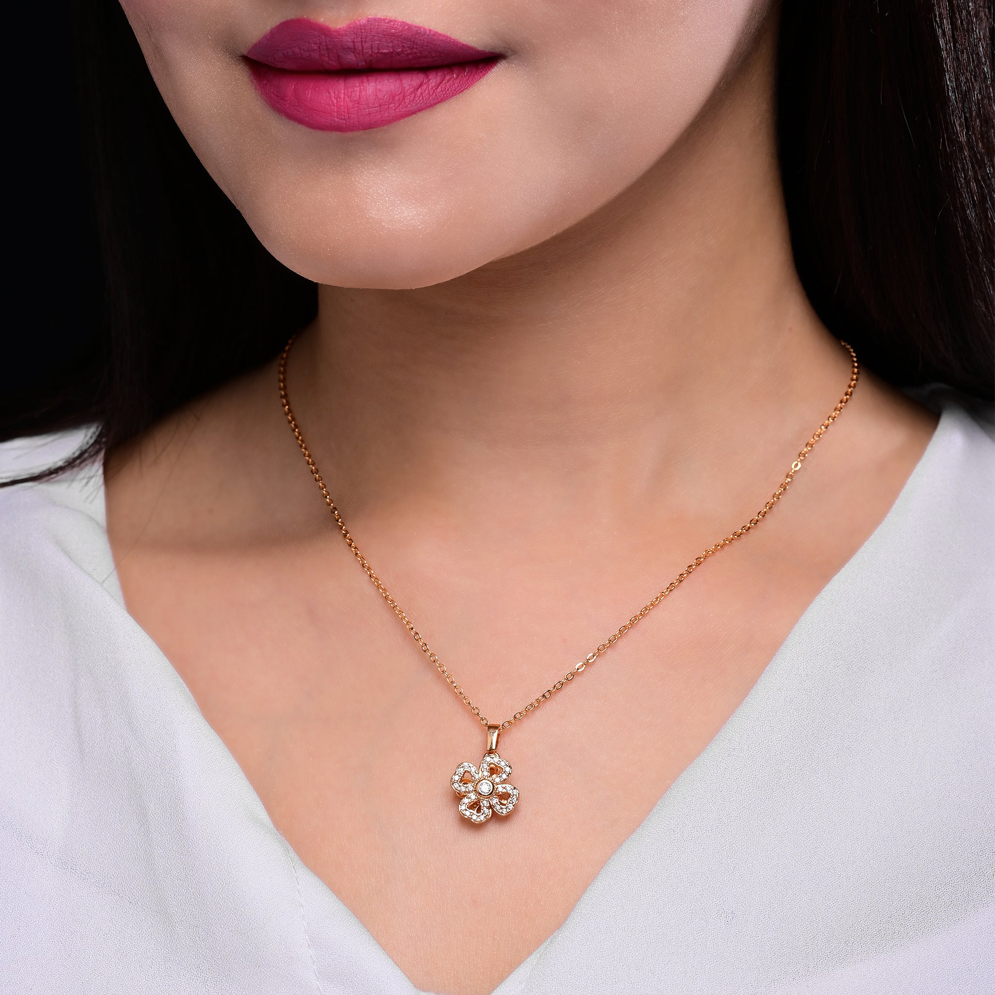 Necklace 4 Heart Stone Magnetic Single Piece Juju Joy: Gift/Send Jewellery  Gifts Online JVS1234161 |IGP.com