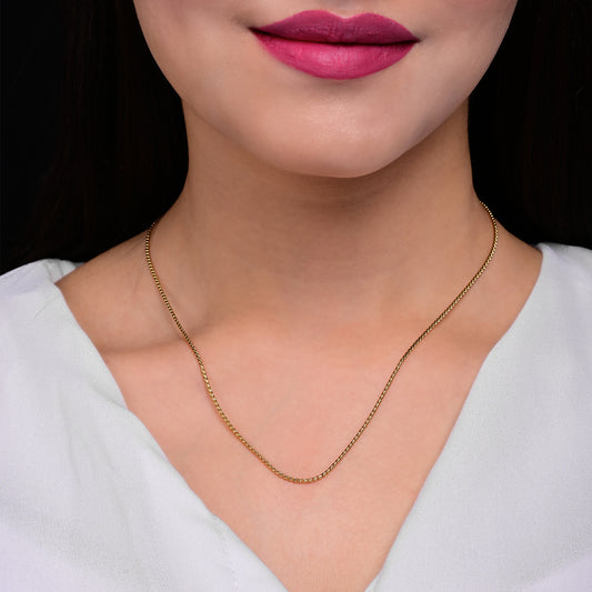 Sleek Glossy Gold Chain For Women And Girls
