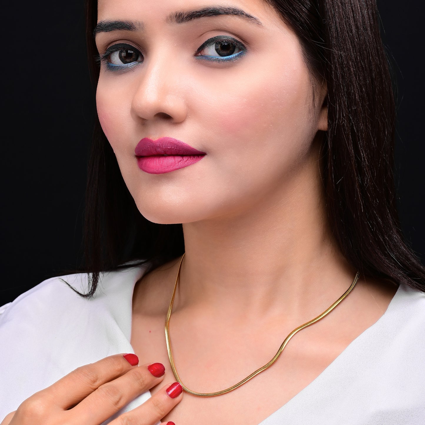Gold Snake Necklace Chain For Women and Girls