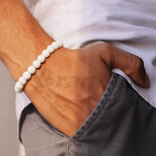 White Moonstone Bracelet For Men