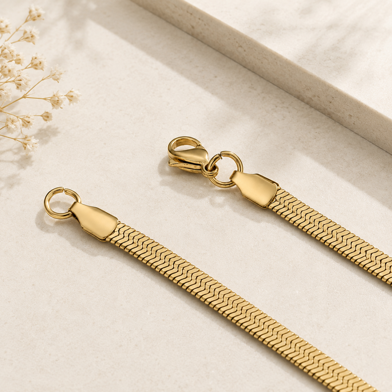Gold Snake Necklace Chain For Women and Girls