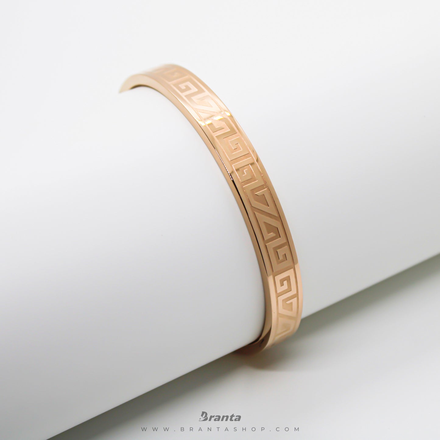Greek Pattern Rose Gold Bracelet for Men