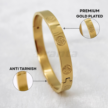 Stunning Om Men's Gold Bracelet