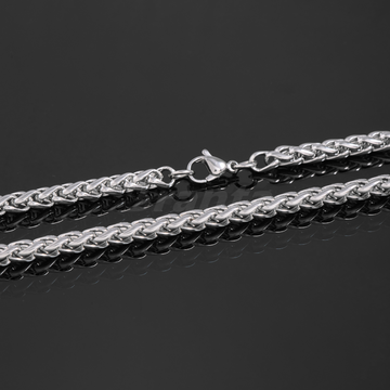 Stainless Steel Twisted Necklace Chain for Men Inch)