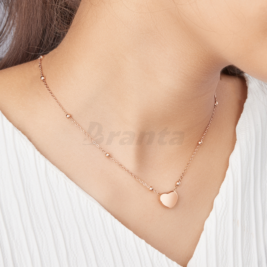 rose gold heart necklace
