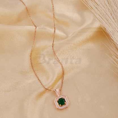 green diamond pendant necklace