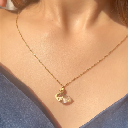 Minimal Swan Necklace
