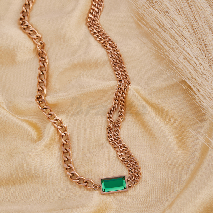 green diamond necklace