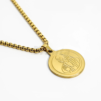 Sai Baba Gold Plated Pendant with Chain (24 Inch)