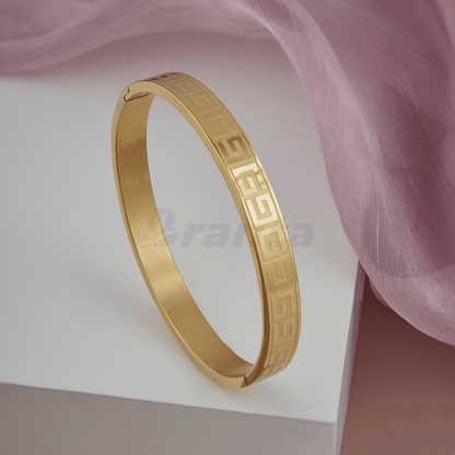 Greek Pattern Gold Men's Bracelet