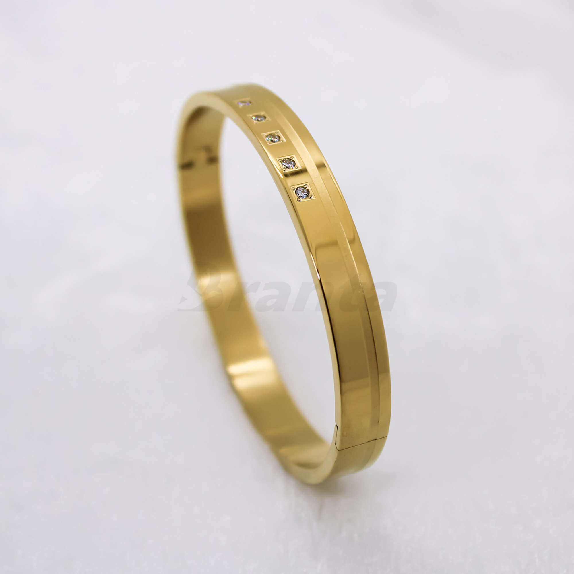 Artistic Gold Bracelet Design Ideas For Regular Wear Kada Valayal Clip Open  B24061