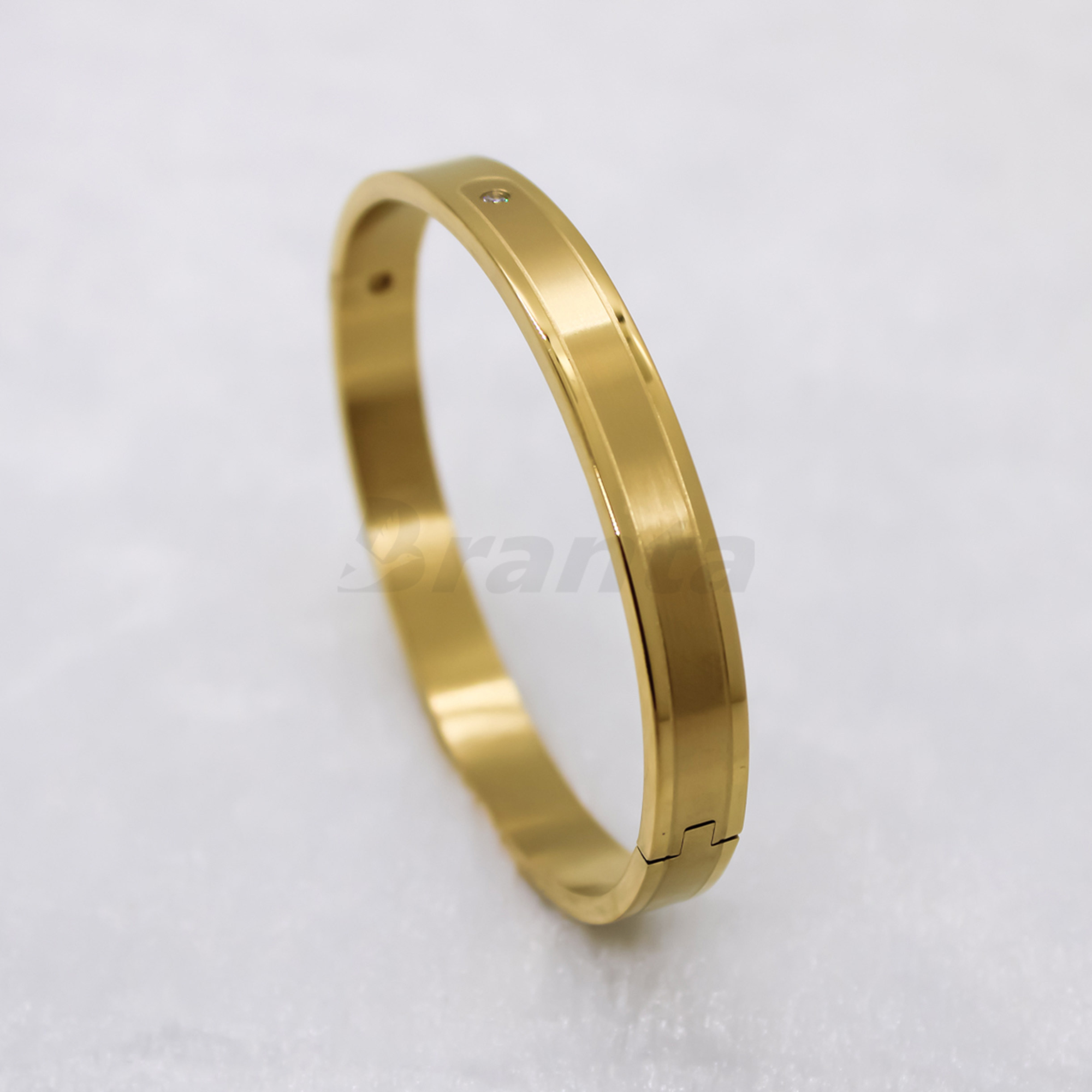 Charming Half-Circle Pattern 22K Gold Bracelet