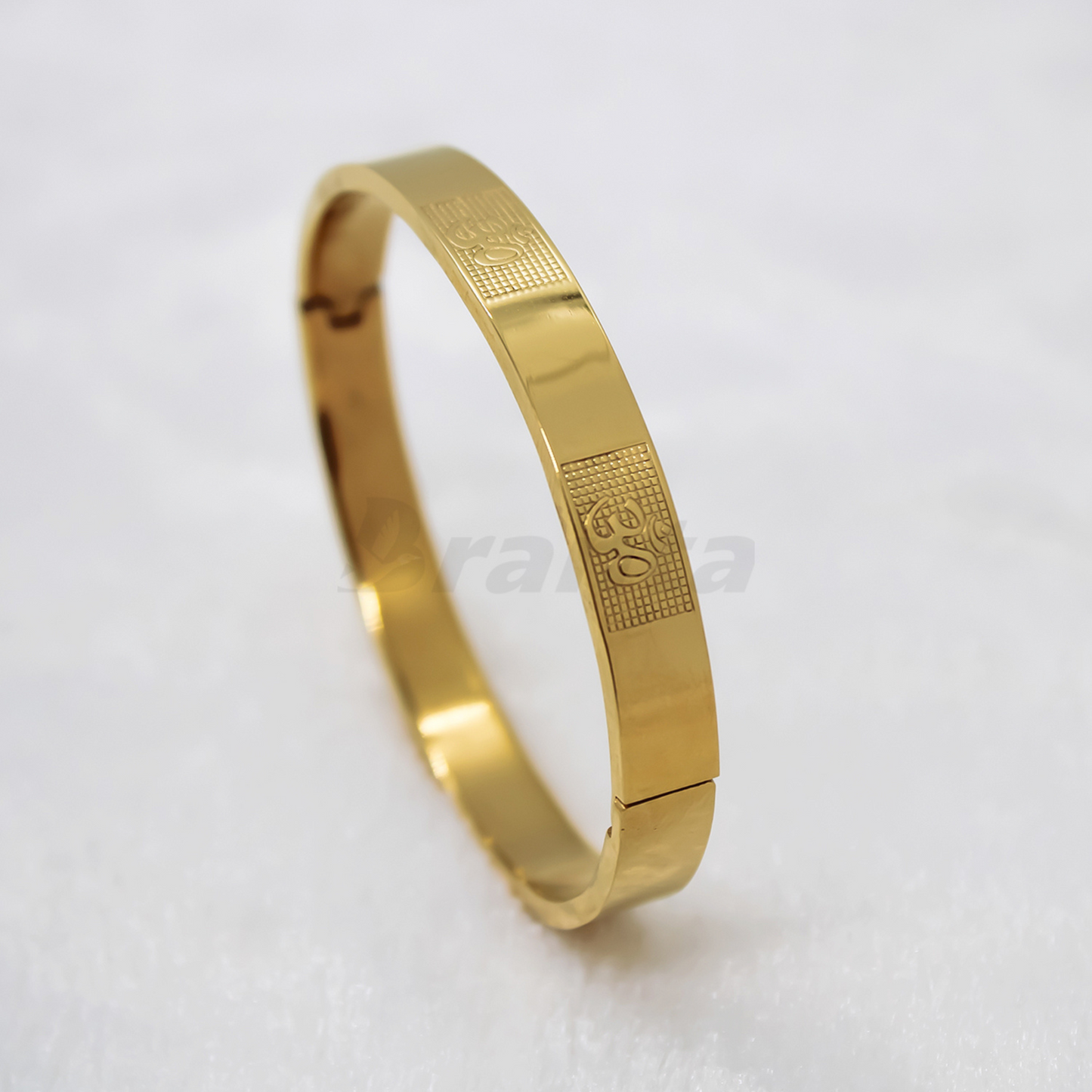 Om Carving Premium Gold Bracelet For Men